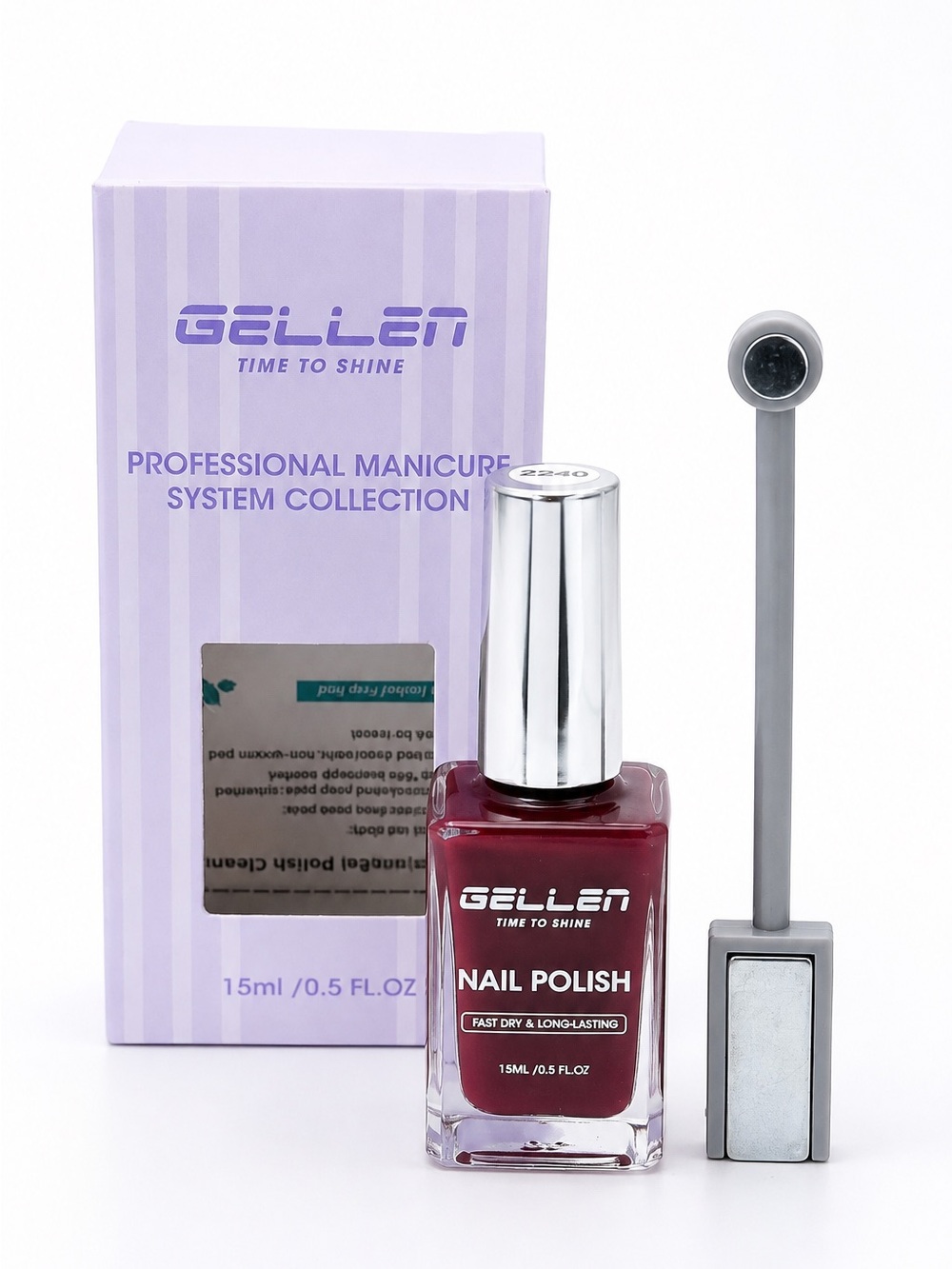 GELLEN Cat Eye Nail Z240 Burgundy Red Magnetic 15mL New in Box w/ Magnet